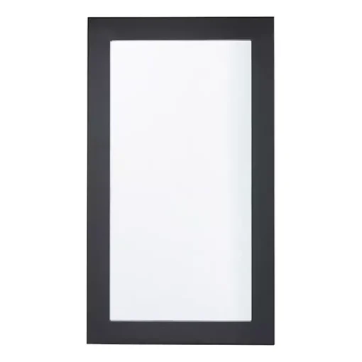 Black Rectangular Wood Wall Mirror, 24x42 in.