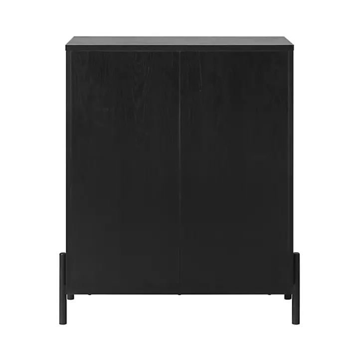 Black Reeded 3-Drawer Dresser