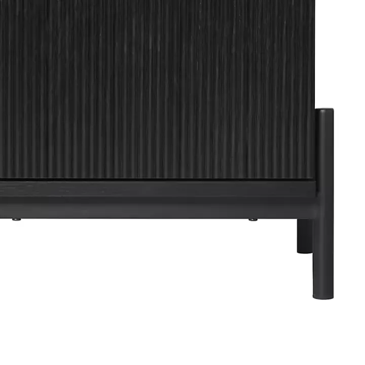 Black Reeded 3-Drawer Dresser