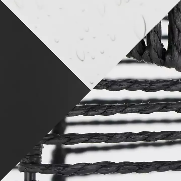 Black Rope Jenny Table Lamps, Set of 2