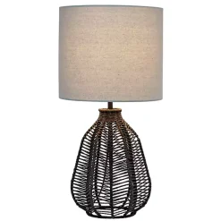 Black Rope Woven Table Lamp