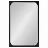 Black Rounded Rectangle Wall Mirror