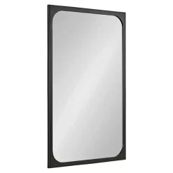 Black Rounded Rectangle Wall Mirror