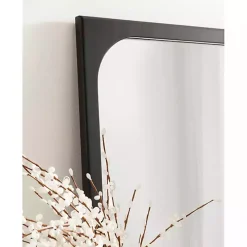 Black Rounded Rectangle Wall Mirror