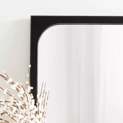 Black Rounded Rectangle Wall Mirror