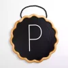 Black Scalloped Monogram P Wall Plaque