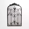 Black Scrolled Metal Overlay Wall Mirror