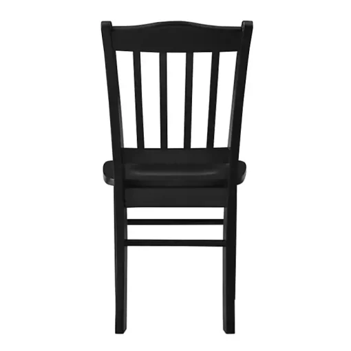 Black Shaker Wood Dining Chairs, Set of 2