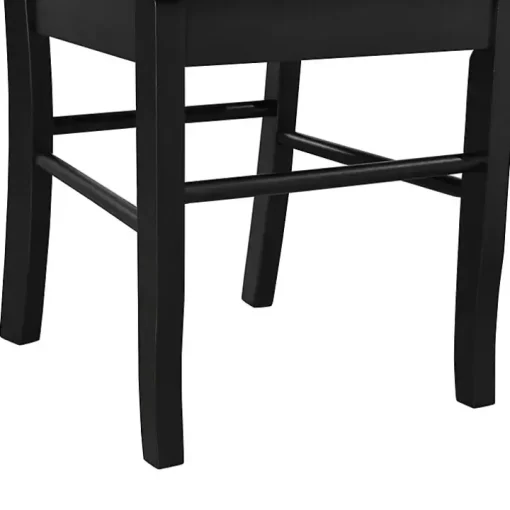 Black Shaker Wood Dining Chairs, Set of 2