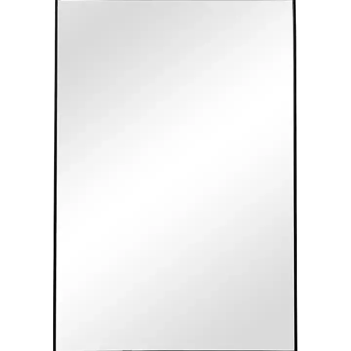 Black Simple Frame Rectangle Wall Mirror