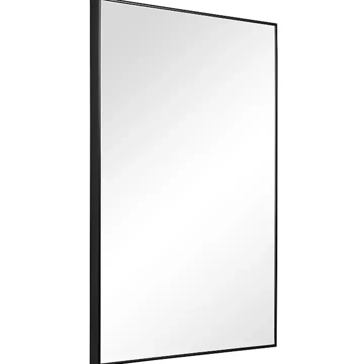 Black Simple Frame Rectangle Wall Mirror