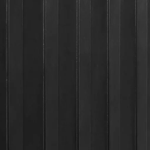 Black Slatted Sliding Door Sideboard