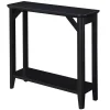 Black Tapered Legs Rustic Console Table