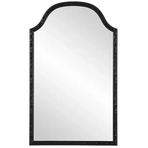 Black Textured Arch Wall Mirror