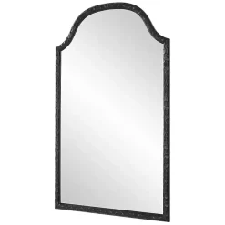 Black Textured Arch Wall Mirror