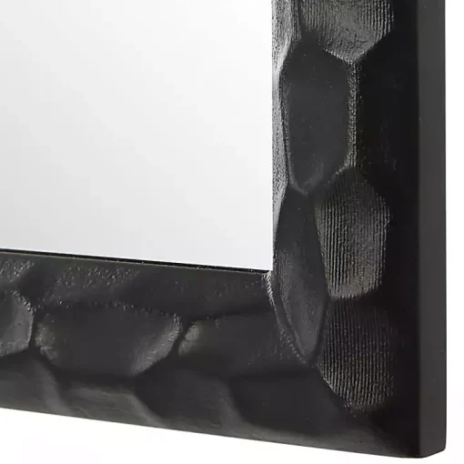 Black Textured Arch Wall Mirror