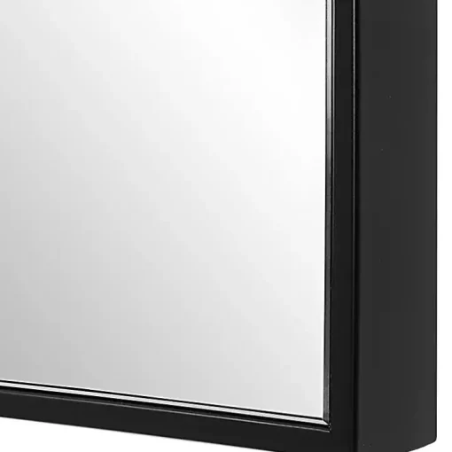 Black Thin Frame Rectangle Wall Mirror