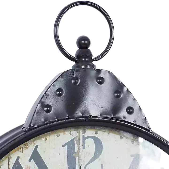 Black Vintage Pocket Watch Wall Clock