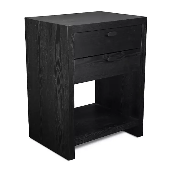 Black Vivara 2-Drawer Nightstand
