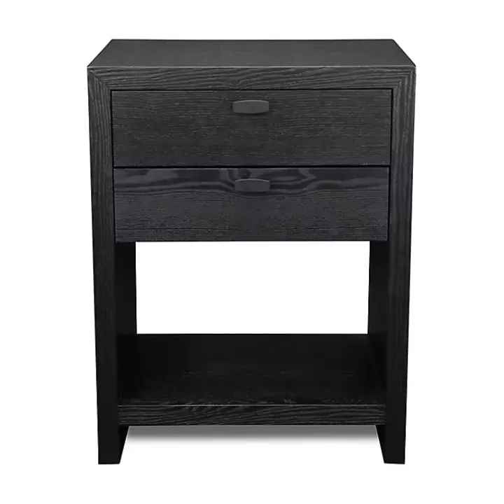 Black Vivara 2-Drawer Nightstand