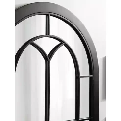 Black Windowpane Arch Geoffrey Mirror