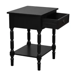 Black Wood Barrett Accent Table