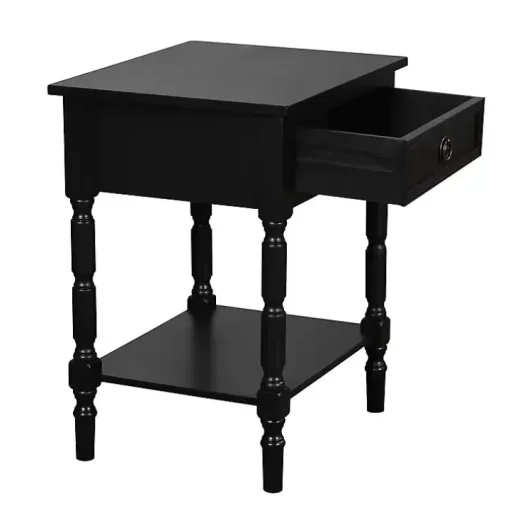 Black Wood Barrett Accent Table
