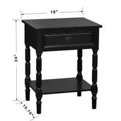 Black Wood Barrett Accent Table