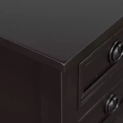 Black Wood 4-Drawer Barrett Console Table