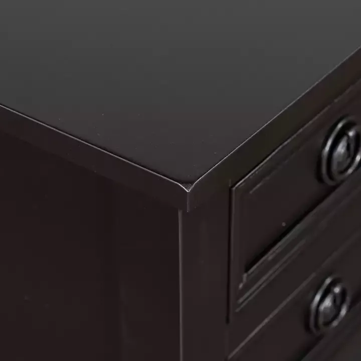 Black Wood 4-Drawer Barrett Console Table