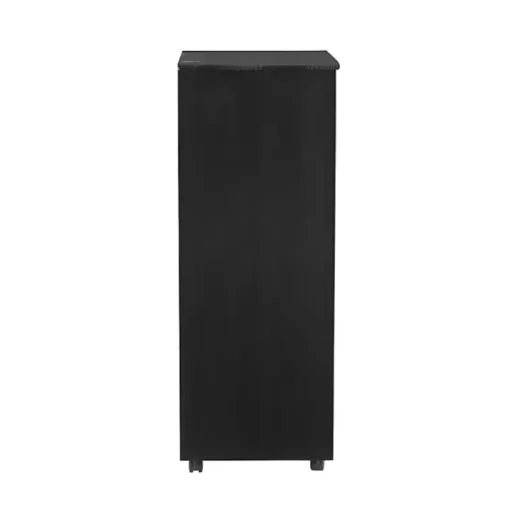 Black Wood 8-Drawer Cary Storage Cart