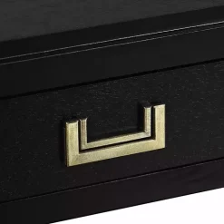 Black Wood 2-Drawer Layla Console Table