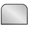 Black Wood Frame Arch Wall Mirror