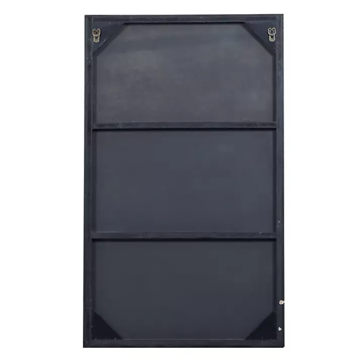 Black Wood Framed Mirror, 24x40 in.