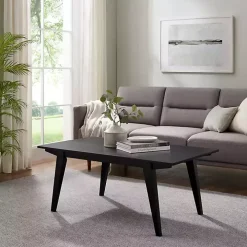 Black Wood Minimalist Coffee Table
