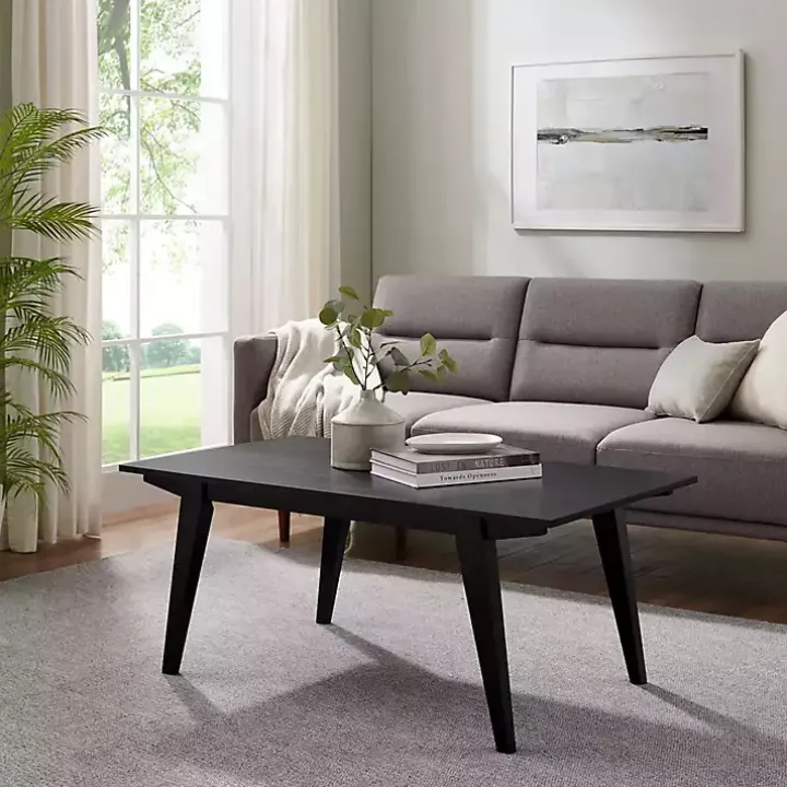 Black Wood Minimalist Coffee Table