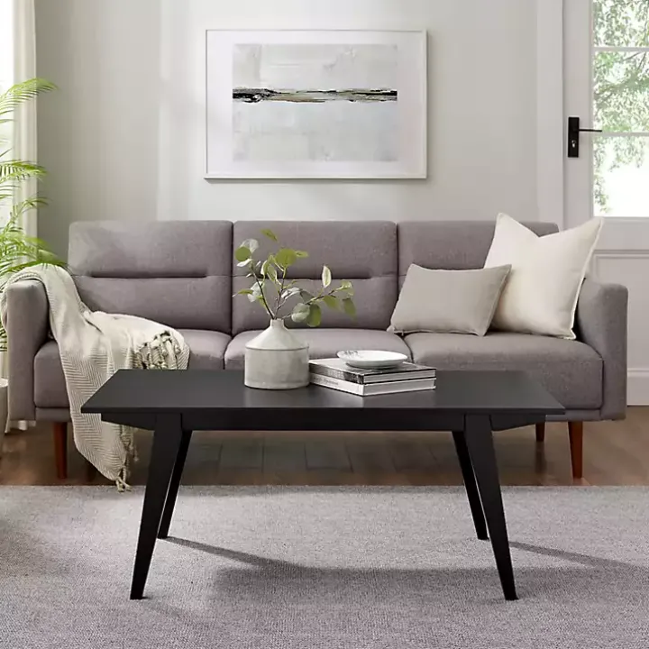 Black Wood Minimalist Coffee Table