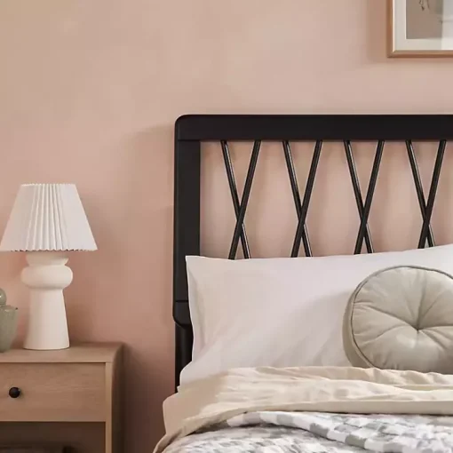 Black Wood Spindle Headboard Full Bed