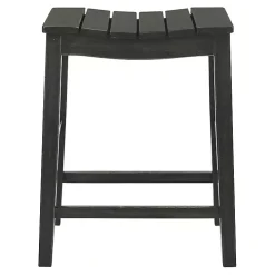 Black Wood Whitcombe Counter Stools, Set of 2