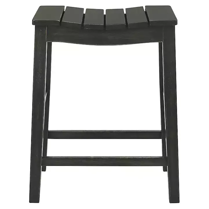 Black Wood Whitcombe Counter Stools, Set of 2