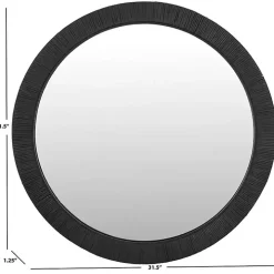 Black Wood Wrapped Nellie Wall Mirror