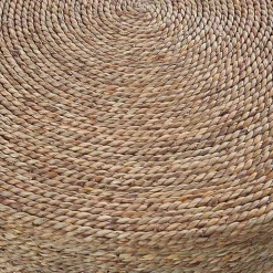 Black Wood Wrapped Rope Accent Tables, Set of 2