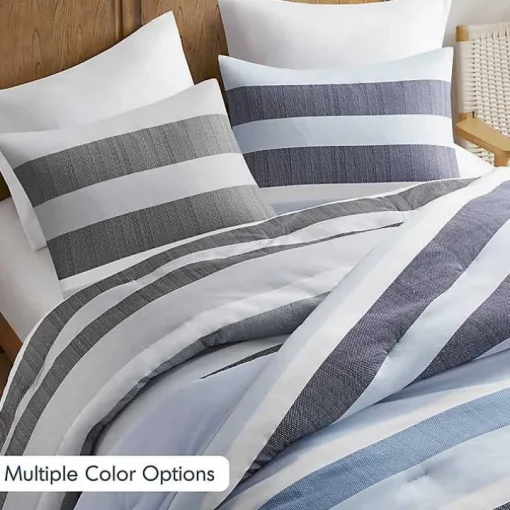 Blake Blue Stripe 3-pc. Full/Queen Comforter Set