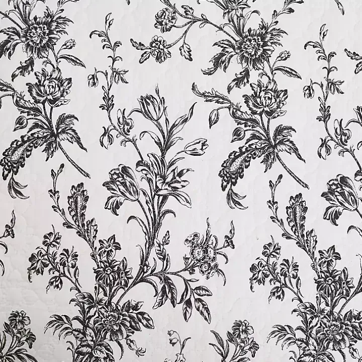 Bleighton Black Floral 3-pc. Full/Queen Quilt Set