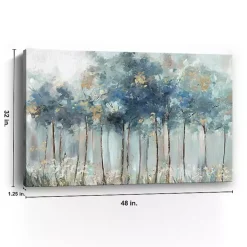Blue & Gold Forest Canvas Art Print
