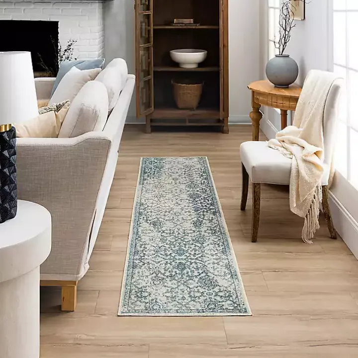 Blue and Cream Granary Runner, 2x10