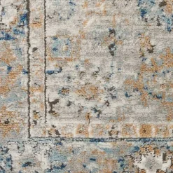 Blue and Gray Bordered Trina Runner