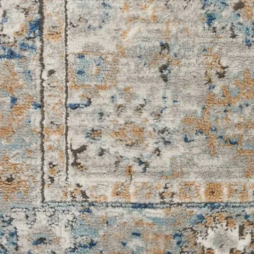Blue and Gray Bordered Trina Runner