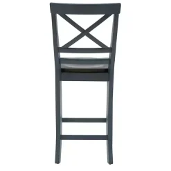 Blue and Gray Wood Aliza Counter Stools, Set of 2