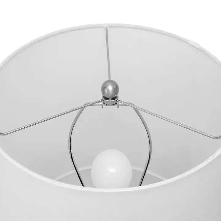 Blue and White Ceramic Faux Rope Table Lamp